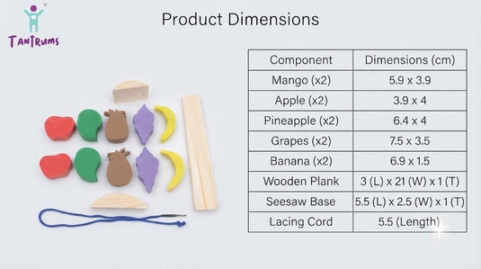 Colorful Fruit Balancing Game for Kids | Tantrums Wooden Toys - photo 8