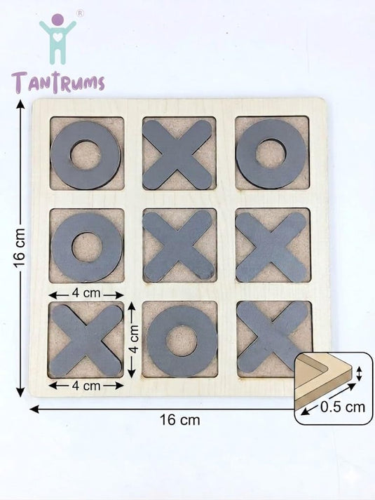 Wooden Big Tic Tac Toe Game, Classic Zero and Cross Board Game for Kids and Adults, Strategic Family Game | Tantrums Wooden Toys - photo 2