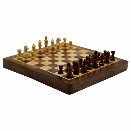 Wooden Handcrafted Foldable Magnetic Chess Board with Magnetic Pieces for Kids & Adults | Tantrums Wooden Toys