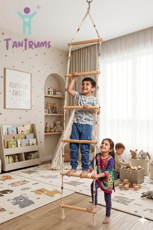 Wooden Rope Ladder for Kids, 6 Spokes, Indoor and Outdoor Climbing Toy for Active Play | Tantrums Wooden Toys - photo 6