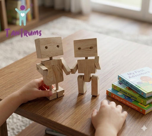 Wooden Robot DIY Builder Kit, Natural Wood, Assembly Activity Set for Kids, Toy Figure | Tantrums Wooden Toys - photo 7