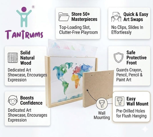 Wooden Kids Art Display Frame | Tantrums Wooden Toys - photo 3