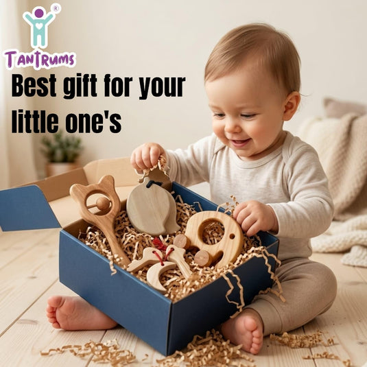 Neem Wood Baby Teether & Rattle Combo | Tantrums Wooden Toys - photo 4