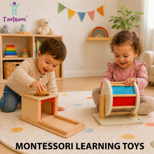 Montessori Wooden Educational Toy for Toddlers, 8-in-1 Mini Learning Kit, Shapes, Colours & Textures, Fine Motor Skills, Montessori-Inspired | Tantrums Wooden Toys - photo 2