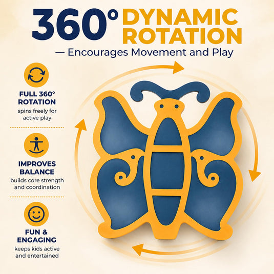 Butterfly Wooden Balance Board for Kids | Tantrums Wooden Toys - photo 5