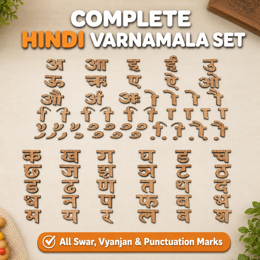 Wooden Hindi Varnamala Alphabet Set | Tantrums Wooden Toys - photo 3