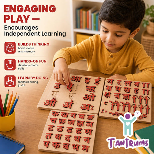Wooden Hindi Varnamala Puzzle | Tantrums Wooden Toys - photo 5