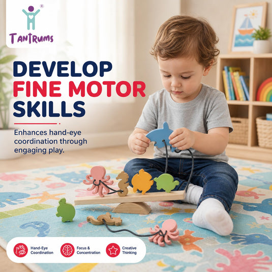 Colorful Wooden Lacing Toy for Toddlers | Tantrums Wooden Toys - photo 2