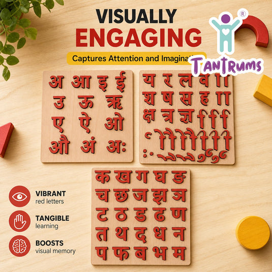 Wooden Hindi Varnamala Puzzle | Tantrums Wooden Toys - photo 6