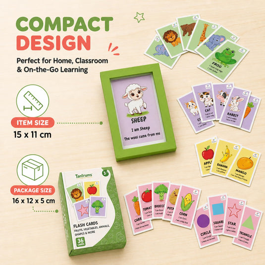 Flash Cards for Kids with Wooden Frame | Tantrums Wooden Toys - photo 3