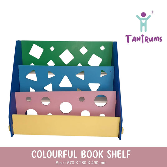 Colourful Montessori Book Shelf Book Storage Organizer for Toddlers