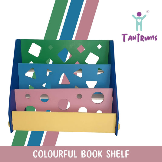 Colourful Montessori Book Shelf Book Storage Organizer for Toddlers