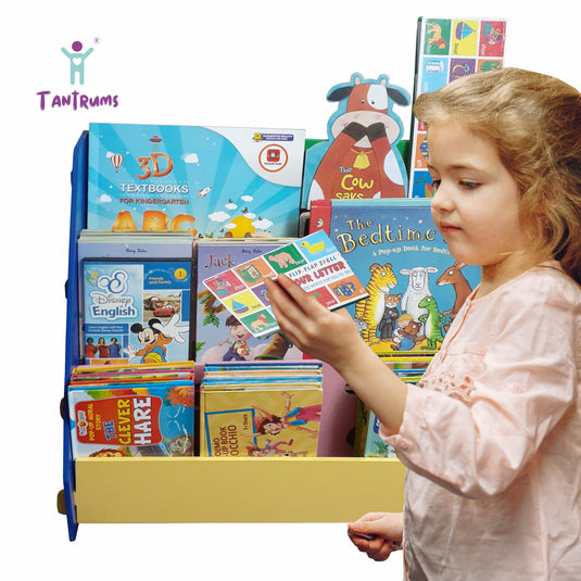 Colourful Montessori Book Shelf Book Storage Organizer for Toddlers