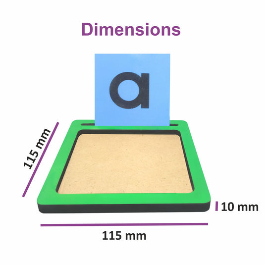 Coloured Sand Paper Small Alphabet With Tray