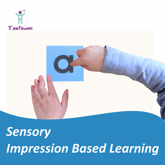 Coloured Sand Paper Small Alphabet With Tray