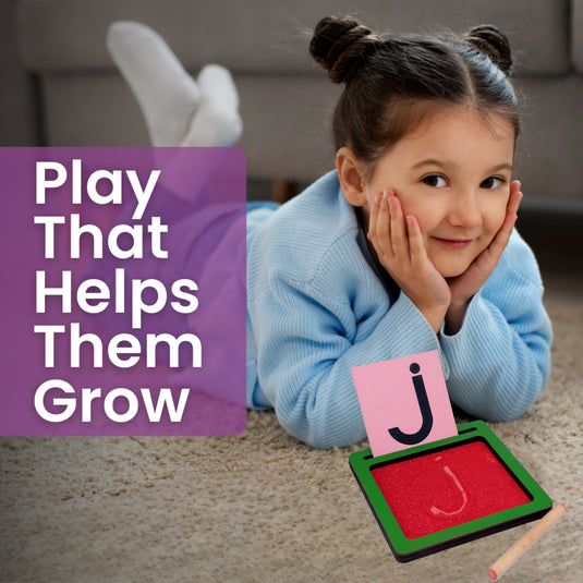 Coloured Sand Paper Small Alphabet With Tray