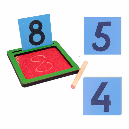 Coloured Sand Paper Number With Tray
