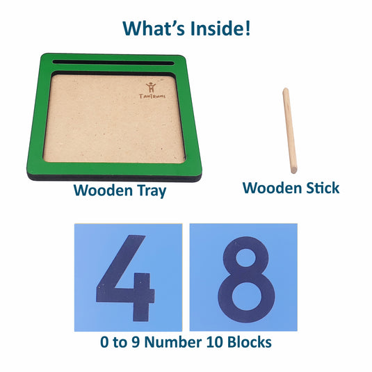 Coloured Sand Paper Number With Tray