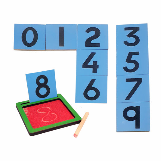 Coloured Sand Paper Number With Tray