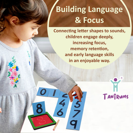 Coloured Sand Paper Number With Tray