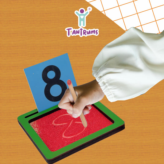 Coloured Sand Paper Number With Tray