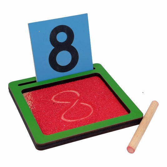 Coloured Sand Paper Number With Tray
