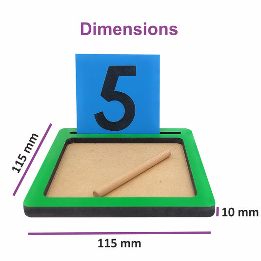 Coloured Sand Paper Number With Tray
