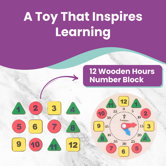 Wooden Time Learning Circle Clock