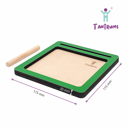 Coloured Sand Paper Cursive Alphabet With Tray