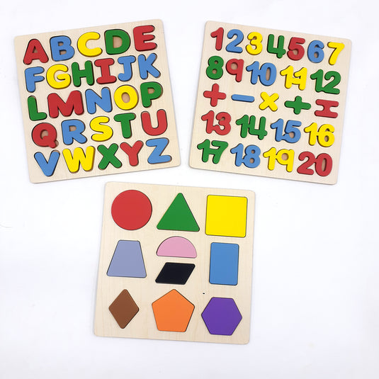 Tantrums Capital Alphabet, Number & Shape Raised Puzzle Board