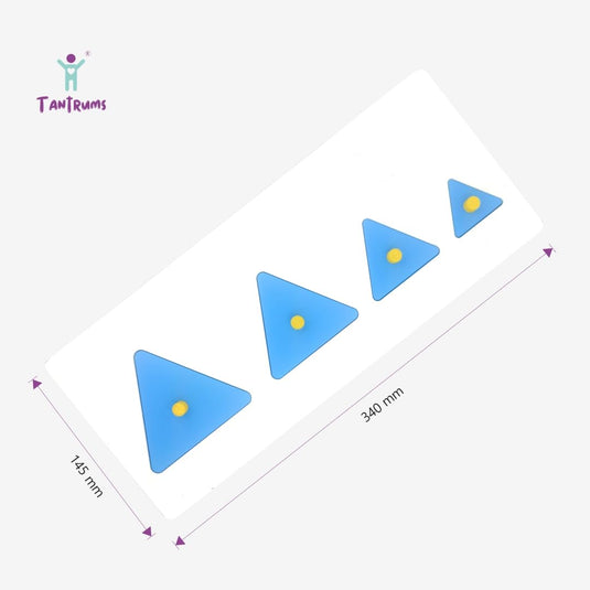 Preschool Wooden Shaped Seriation Board Puzzle for Kids Learning Helpful in Developing Hand Eye Concentration with Self-Correcting Match ups (Camel, Triangle & Square Seriation Board Puzzle) | Tantrums Wooden Toys - photo 3