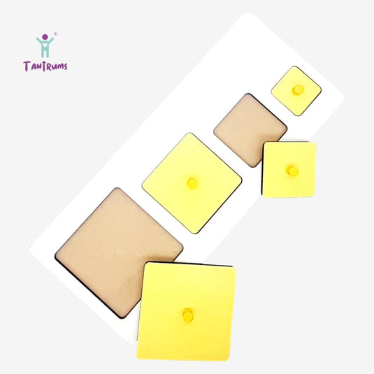 Preschool Wooden Shaped Seriation Board Puzzle for Kids Learning Helpful in Developing Hand Eye Concentration with Self-Correcting Match ups (Camel, Triangle & Square Seriation Board Puzzle) | Tantrums Wooden Toys - photo 7