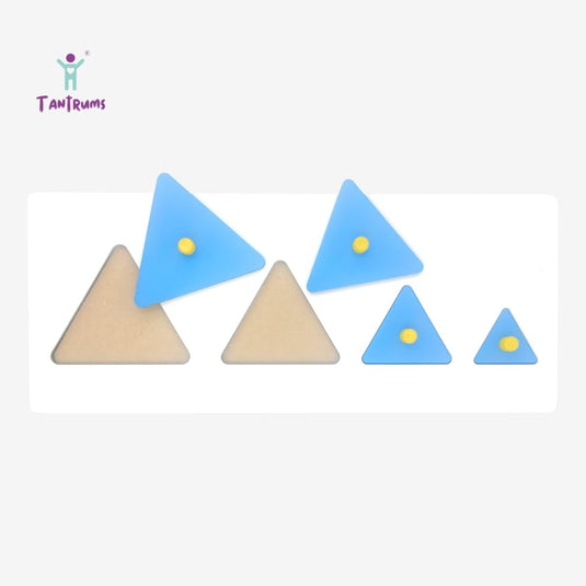 Preschool Wooden Shaped Seriation Board Puzzle for Kids Learning Helpful in Developing Hand Eye Concentration with Self-Correcting Match ups (Camel, Triangle & Square Seriation Board Puzzle) | Tantrums Wooden Toys - photo 6