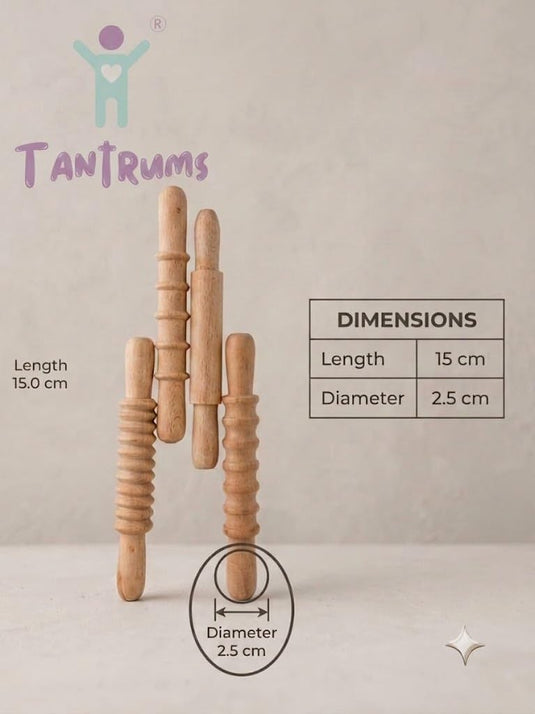 Wooden Rolling Pin Set of 4 for Kids | Tantrums Wooden Toys - photo 6