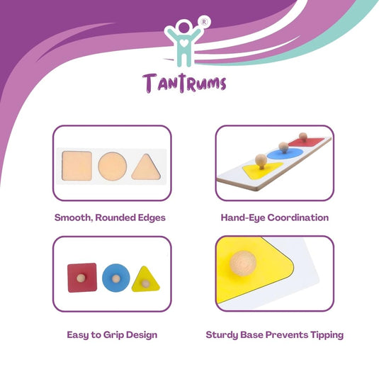 Generic Wooden Shape Puzzle Board | Tantrums Wooden Toys - photo 5