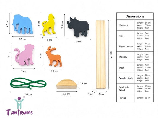 Wooden Animal Stacking Balancing Game for Kids | Tantrums Wooden Toys - photo 7