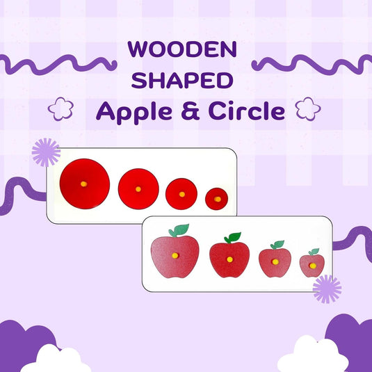 Preschool Wooden Shaped Apple & Circle Seriation Board Puzzle for Kids Learning Helpful in Developing Hand Eye Concentration and Motor Skills with Self-Correcting Match ups | Tantrums Wooden Toys - photo 6