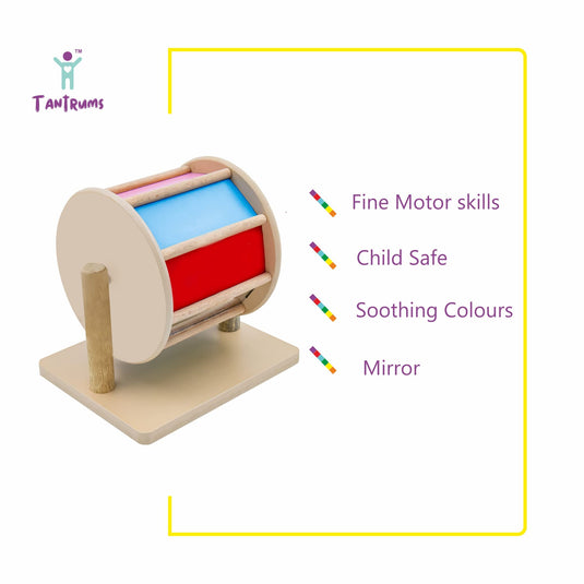 Wooden Rainbow Wheel Toy for Infant to Build Hand Eye Concentration Motor Skills (Multicolor 1 piece - Rainbow Spinner) (Rakhi Combo) | Tantrums Wooden Toys - photo 7