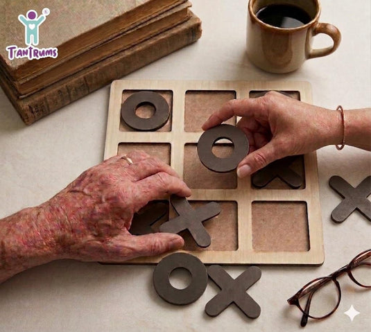 Wooden Big Tic Tac Toe Game, Classic Zero and Cross Board Game for Kids and Adults, Strategic Family Game | Tantrums Wooden Toys - photo 5