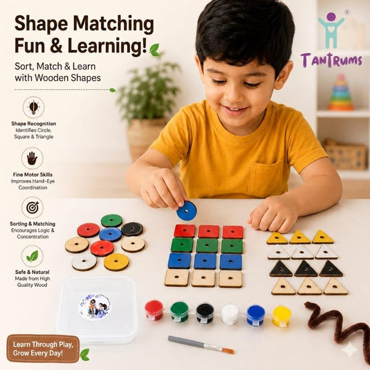 Lacing Shape DIY Kit for Kids | Tantrums Wooden Toys - photo 5