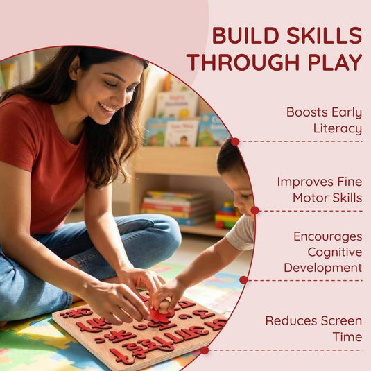 Wooden Hindi Swar Puzzle – Learn Hindi Vowels (अ to अः) | Tantrums Wooden Toys - photo 4