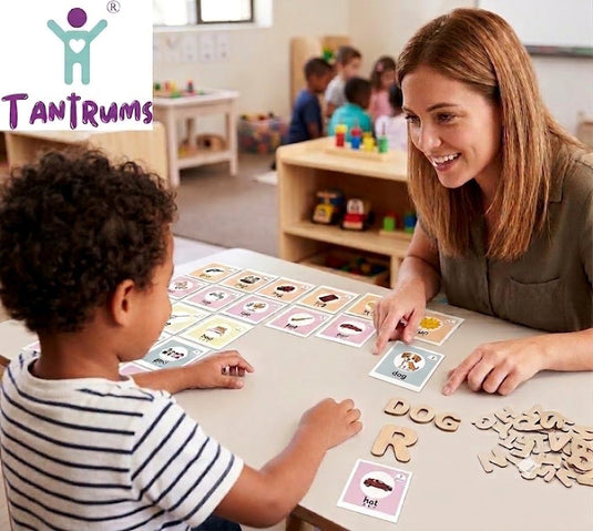 Wooden Spelling Game & Phonics Word Builder – 35 CVC Flash Cards & 2 Full Alphabet Sets (A-Z) – Montessori Educational Reading Toy for Preschool & Kindergarten with Storage Box | Tantrums Wooden Toys - photo 3