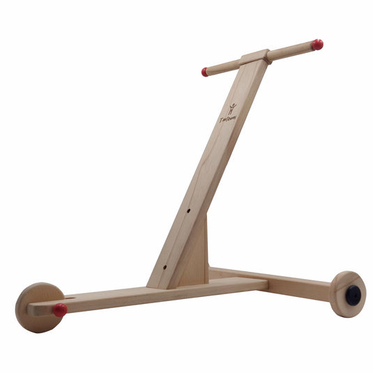 Traditional Scientific Push Wagon - Brown Colour Strong Sturdy Walker Toy to aid Walking Naturally for Baby boy and Girl 8M to 24M Old Baby - Easy Assembly | Tantrums Wooden Toys