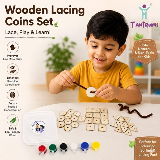 Lacing Shape DIY Kit for Kids | Tantrums Wooden Toys - photo 6