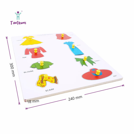 Preschool Girl Dress Up Puzzle Set for Cloth Dress Up Leaning | Tantrums Wooden Toys - photo 2