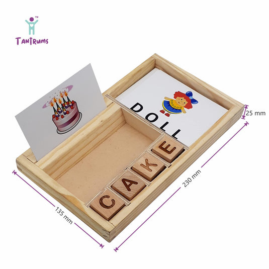 Spelling Games, ABC Wooden Letters Learning Game Word Puzzles for 3 Year Old Toddlers Montessori Toy Gift for Preschool Kids Boys Girls Age 3 4 5 Years Old | Tantrums Wooden Toys - photo 4