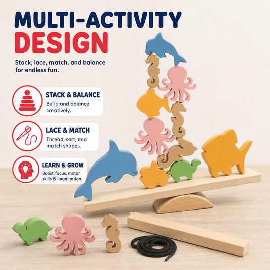 Colorful Wooden Lacing Toy for Toddlers | Tantrums Wooden Toys - photo 7