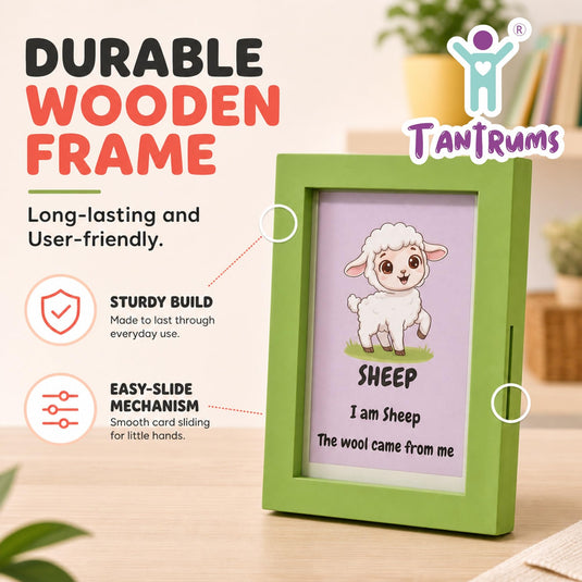 Flash Cards for Kids with Wooden Frame | Tantrums Wooden Toys - photo 4