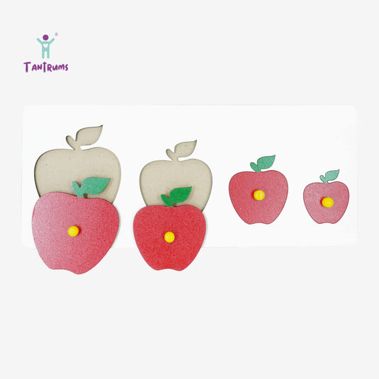 Preschool Wooden Shaped Apple & Circle Seriation Board Puzzle for Kids Learning Helpful in Developing Hand Eye Concentration and Motor Skills with Self-Correcting Match ups | Tantrums Wooden Toys - photo 5