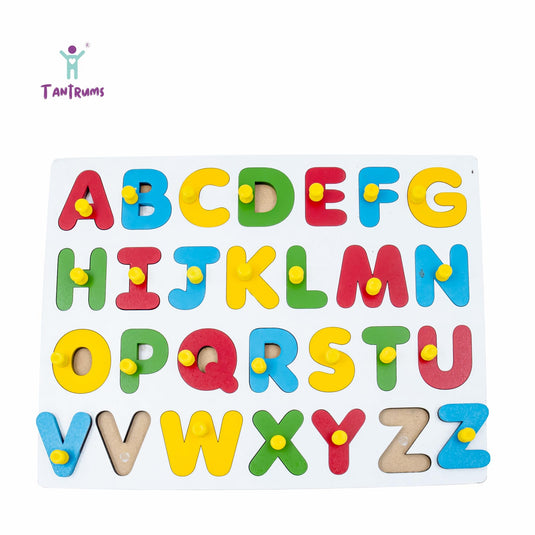 Wooden Educational Puzzle Set, Capital & Small Alphabet Letters, Numbers 1-20, Basic Shapes, Learning Toy for Kids | Tantrums Wooden Toys - photo 3